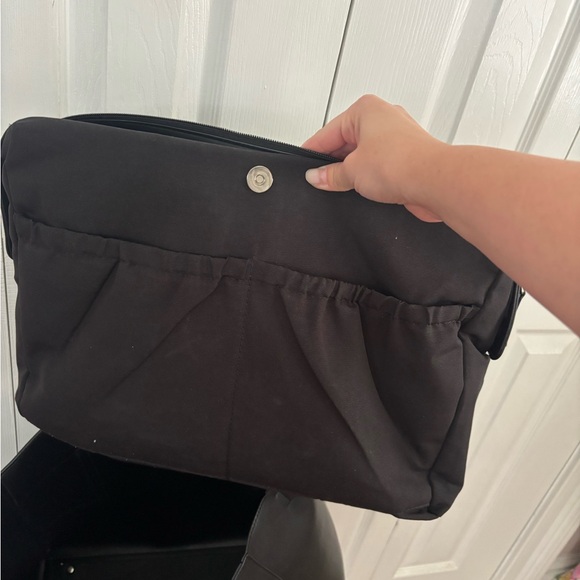 Calpak Black Leather Tote Work Bag - Picture 5 of 6